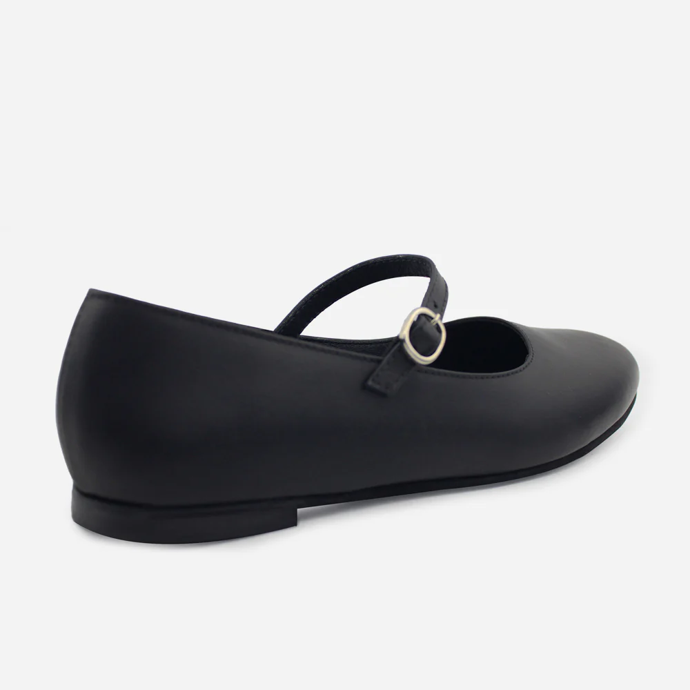 Baleta plana floral de sintético para mujer - Negro - Image 3
