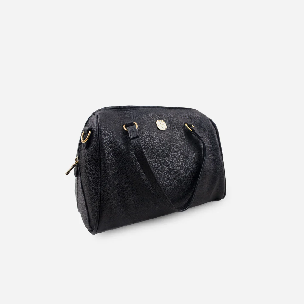 Baul araiya de cuero para mujer - Negro - Image 2