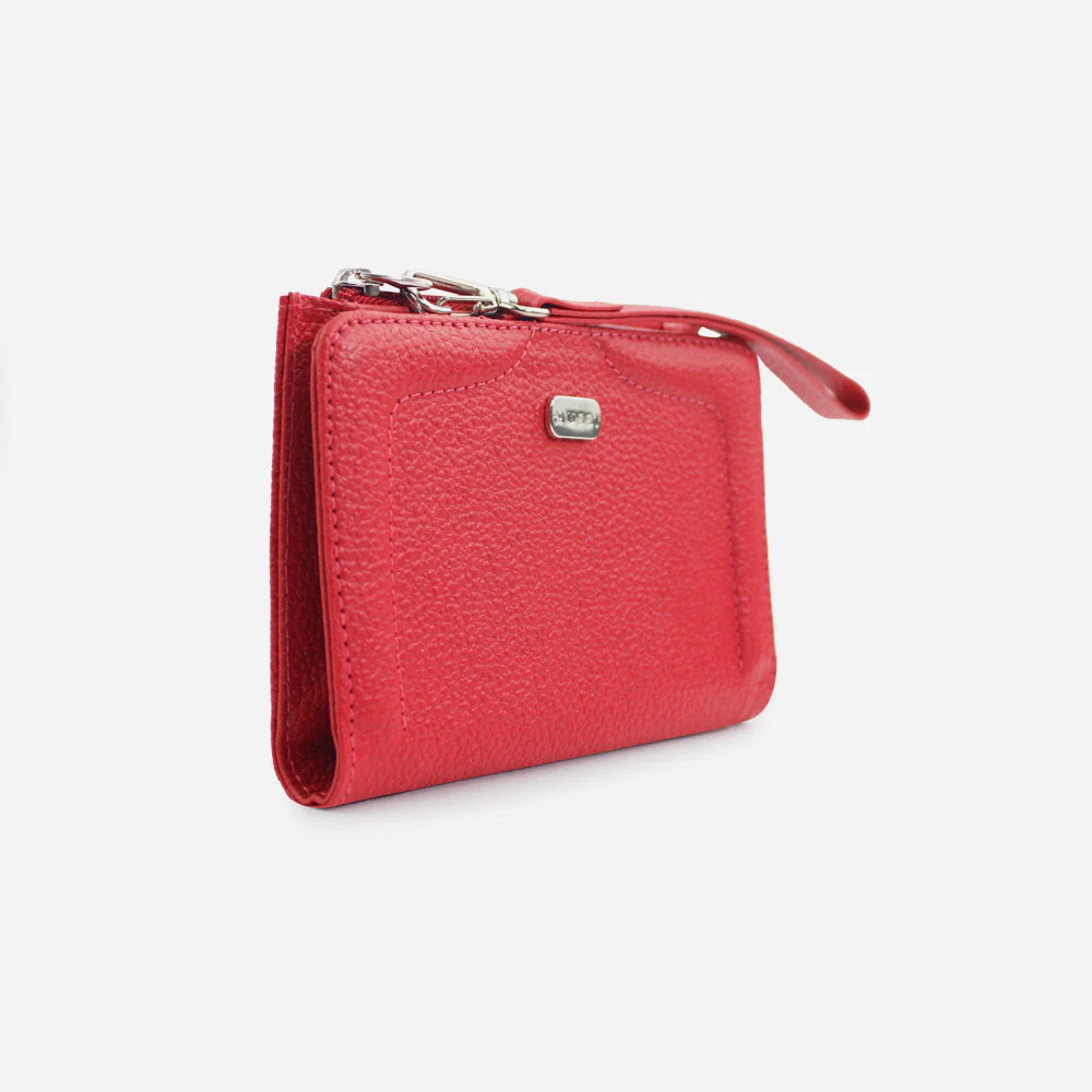 Billetera monica de cuero para mujer - Rojo - Image 2