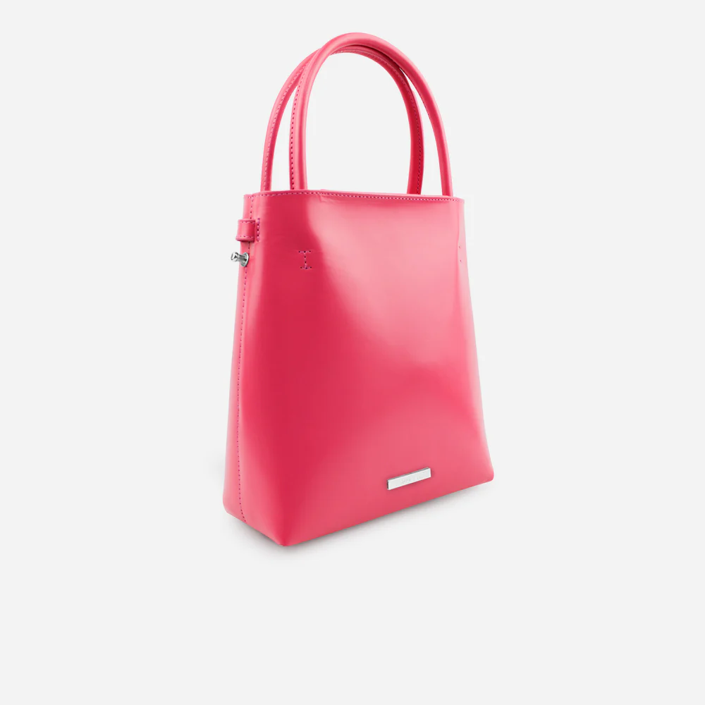 Bolso manos libres brittani de cuero para mujer - Fucsia - Image 2
