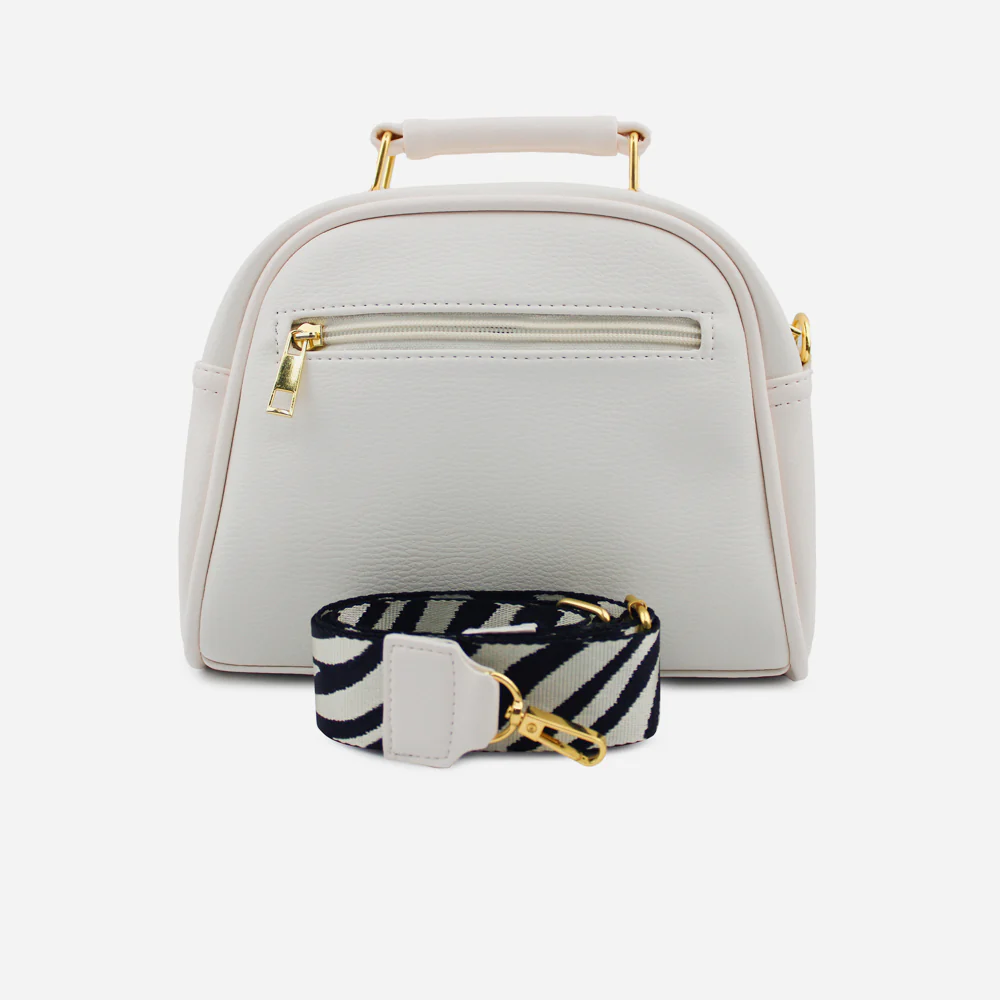 Bolso manos libres celeste de sintético para mujer - Hueso - Image 3