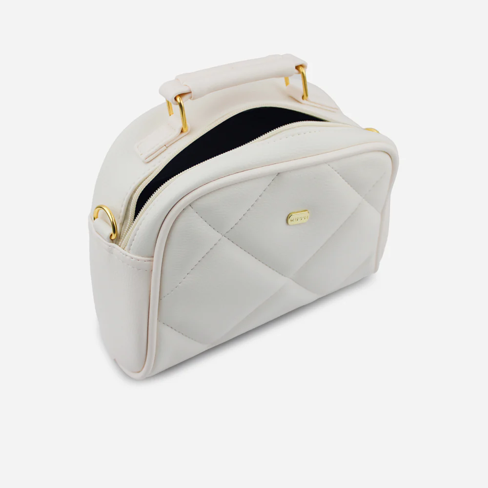 Bolso manos libres celeste de sintético para mujer - Hueso - Image 4