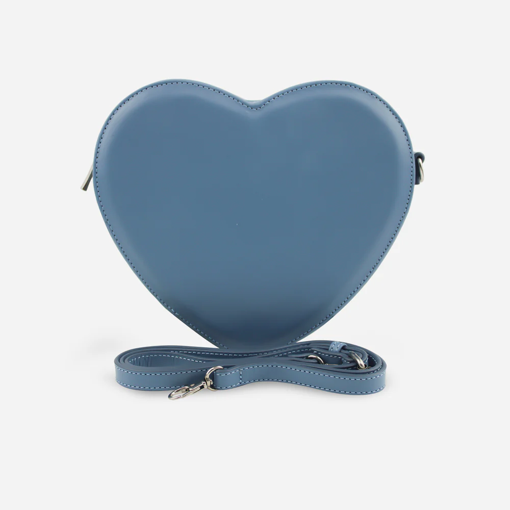 Bolso manos libres leia de cuero para mujer - Celeste - Image 3