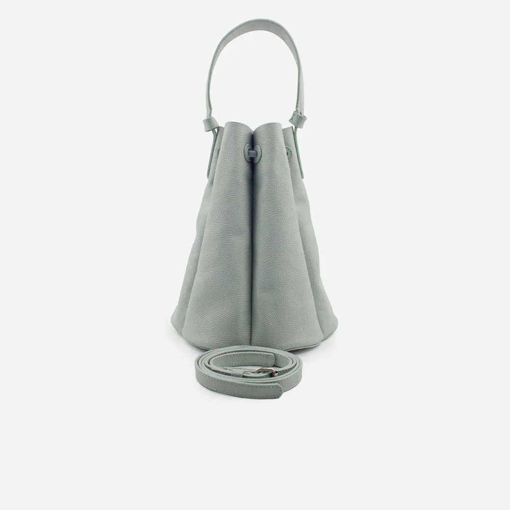 Bolso manos libres marie de cuero para mujer - Menta - Image 3