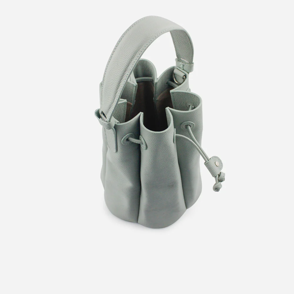 Bolso manos libres marie de cuero para mujer - Menta - Image 4
