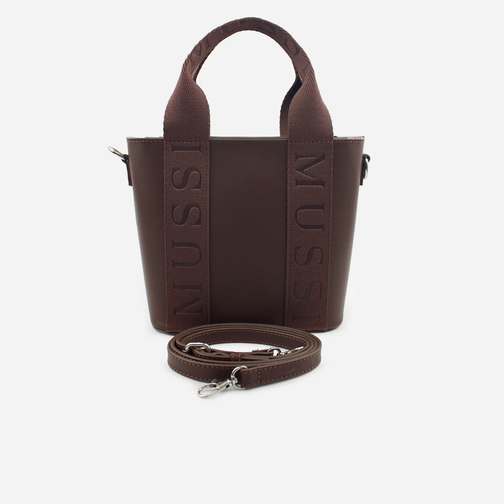Bolso manos libres miley de cuero para mujer - Café - Image 3