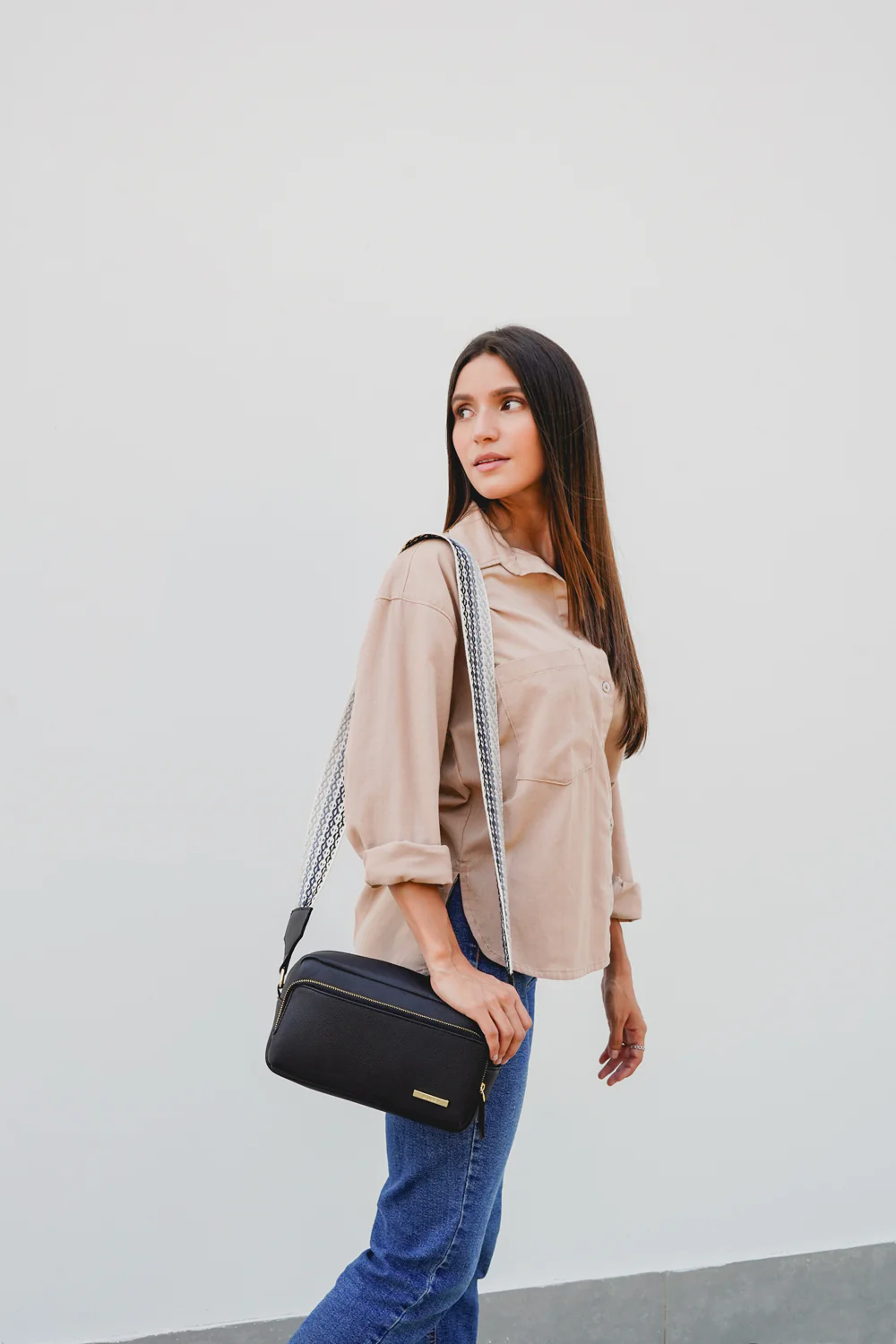 Bolso manos libres pauline de sintético para mujer - Negro - Image 5