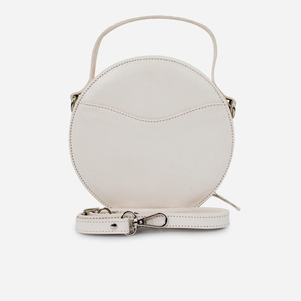 Bolso manos libres phyllis de cuero para mujer - Blanco - Image 3
