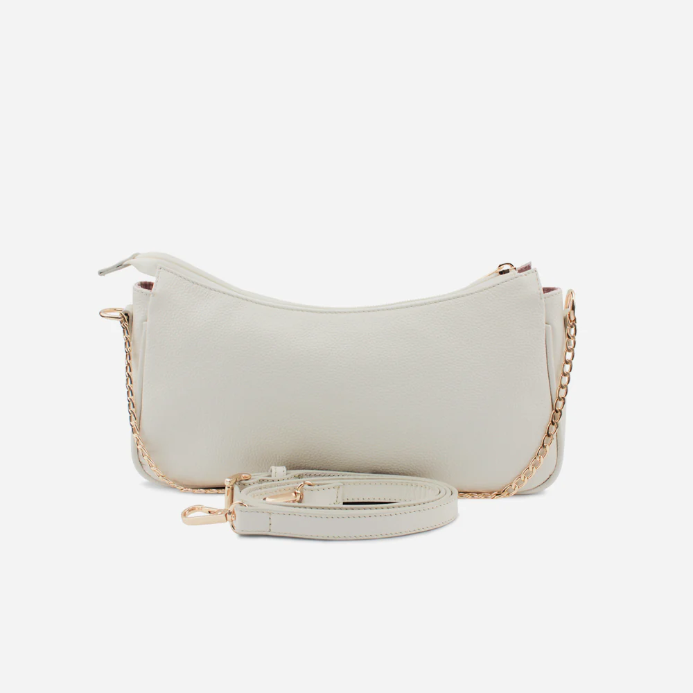 Bolso manos libres stirling de cuero para mujer - Hueso - Image 3