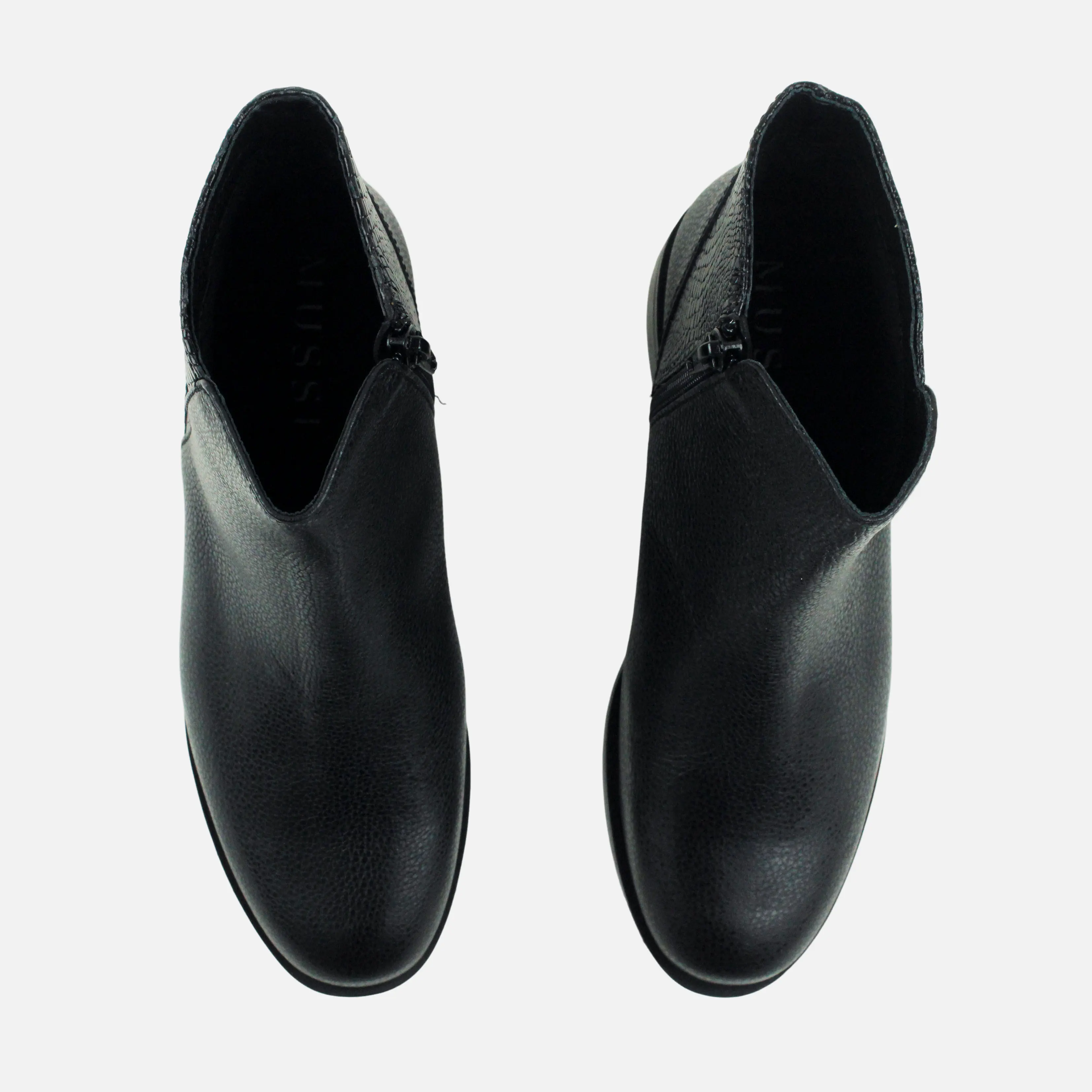 Botin plano glyn de cuero para mujer - Negro - Image 4