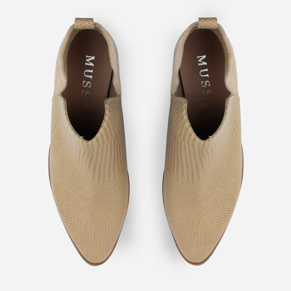 Botin plano lune de sintético para mujer - Taupe - Image 4