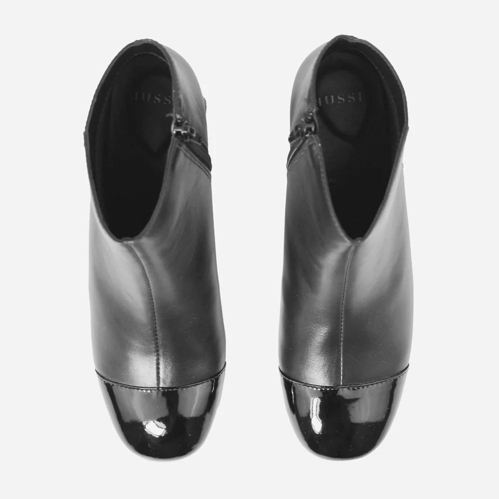 Botin tacon night de cuero para mujer - Negro - Image 4