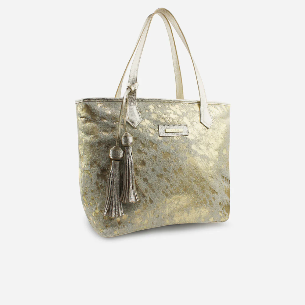 Cartera adela de cuero para mujer - Oro - Image 2