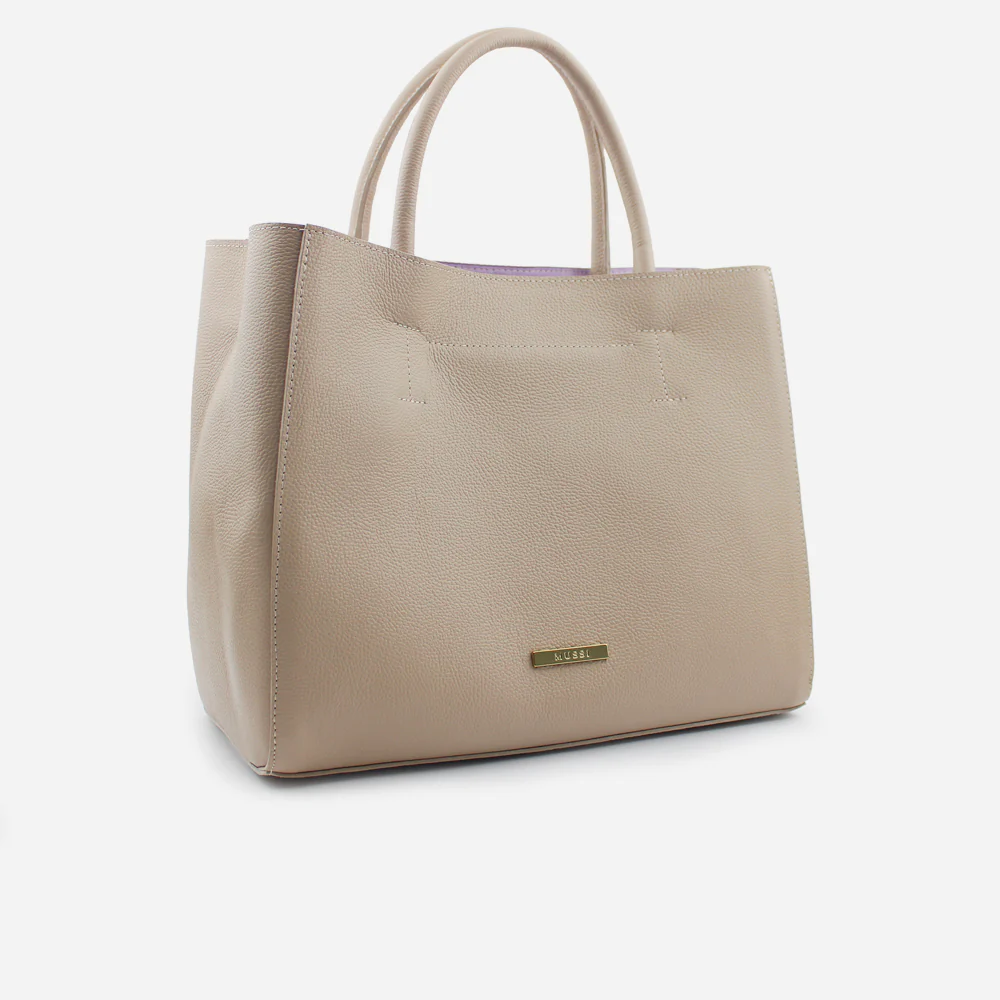 Cartera daphne de cuero para mujer - Nude - Image 2