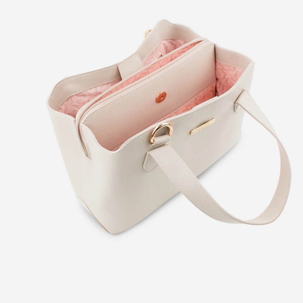 Cartera derly de sintético para mujer - Beige - Image 4