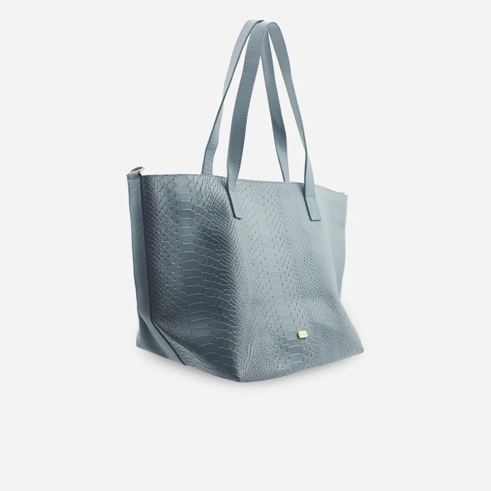 Cartera eleonor de cuero para mujer - Gris - Image 2