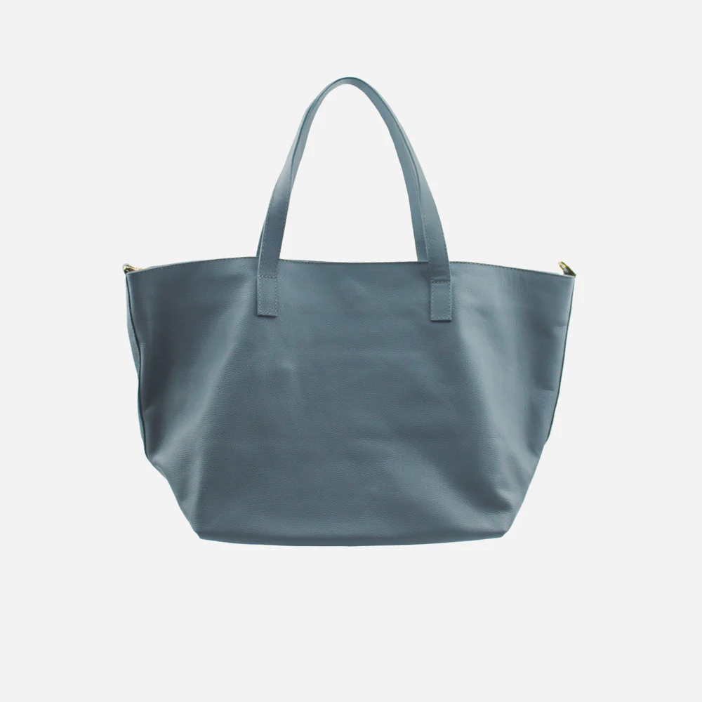 Cartera eleonor de cuero para mujer - Gris - Image 3