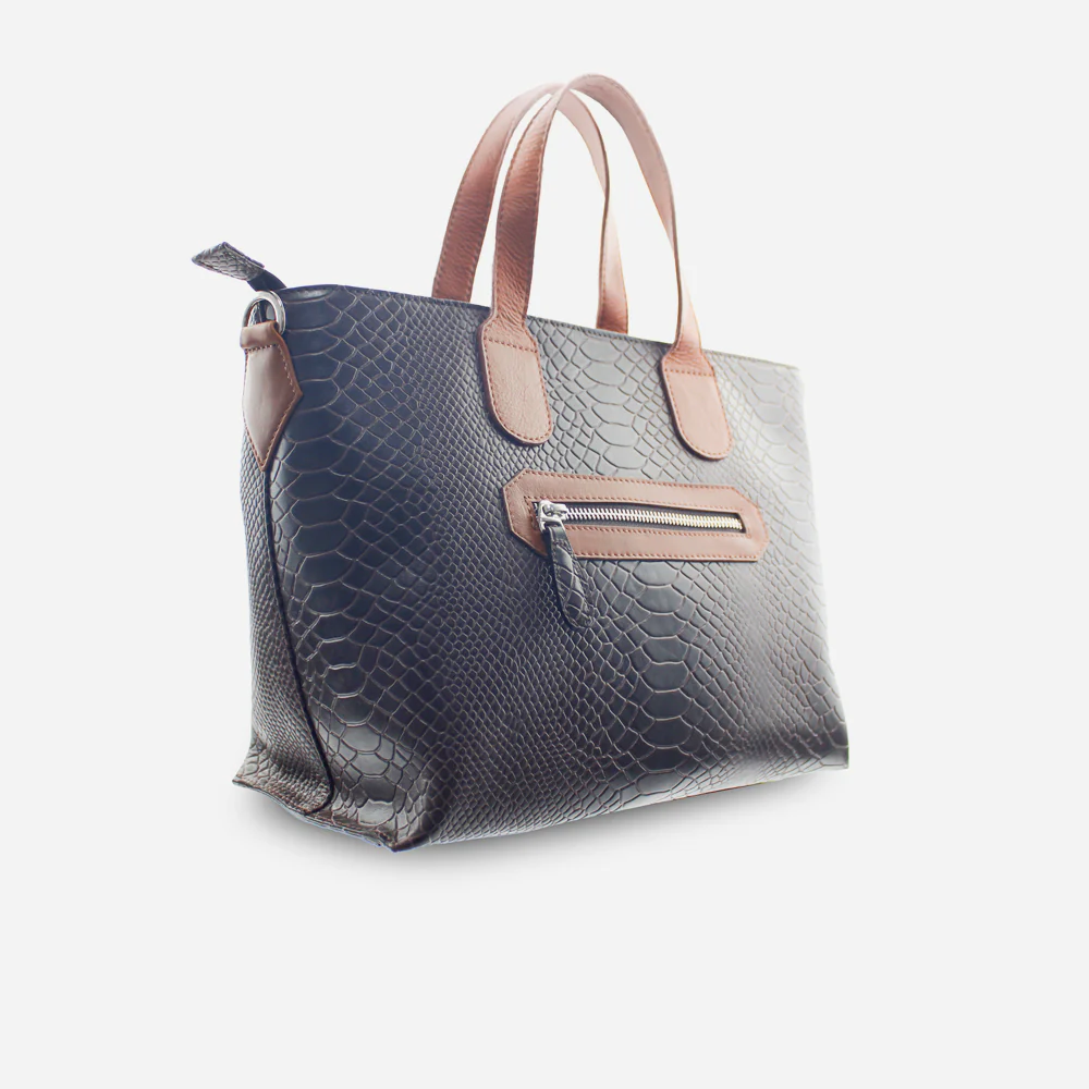 Cartera gema de cuero para mujer - Miel - Image 2