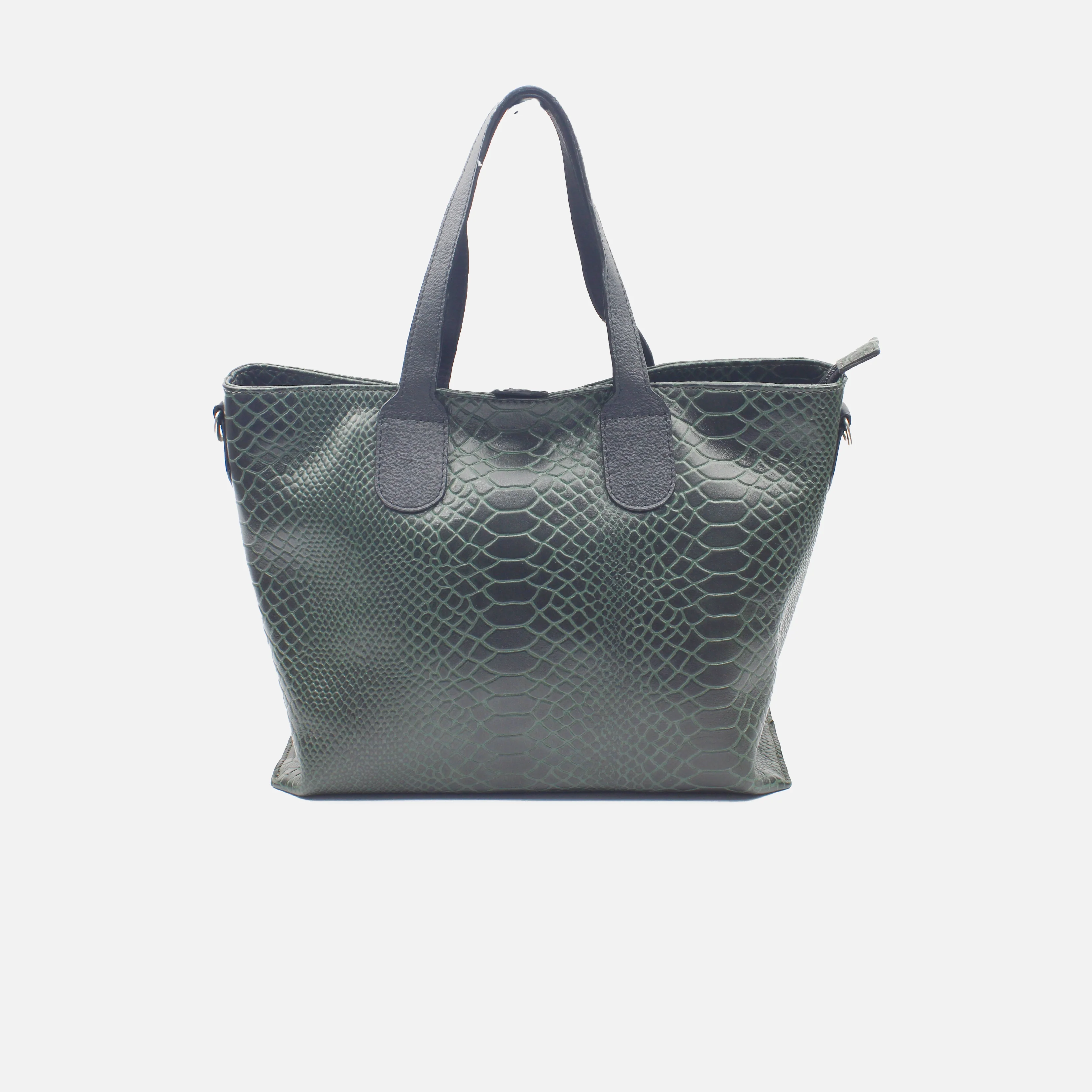 Cartera gema de cuero para mujer - Verde - Image 3