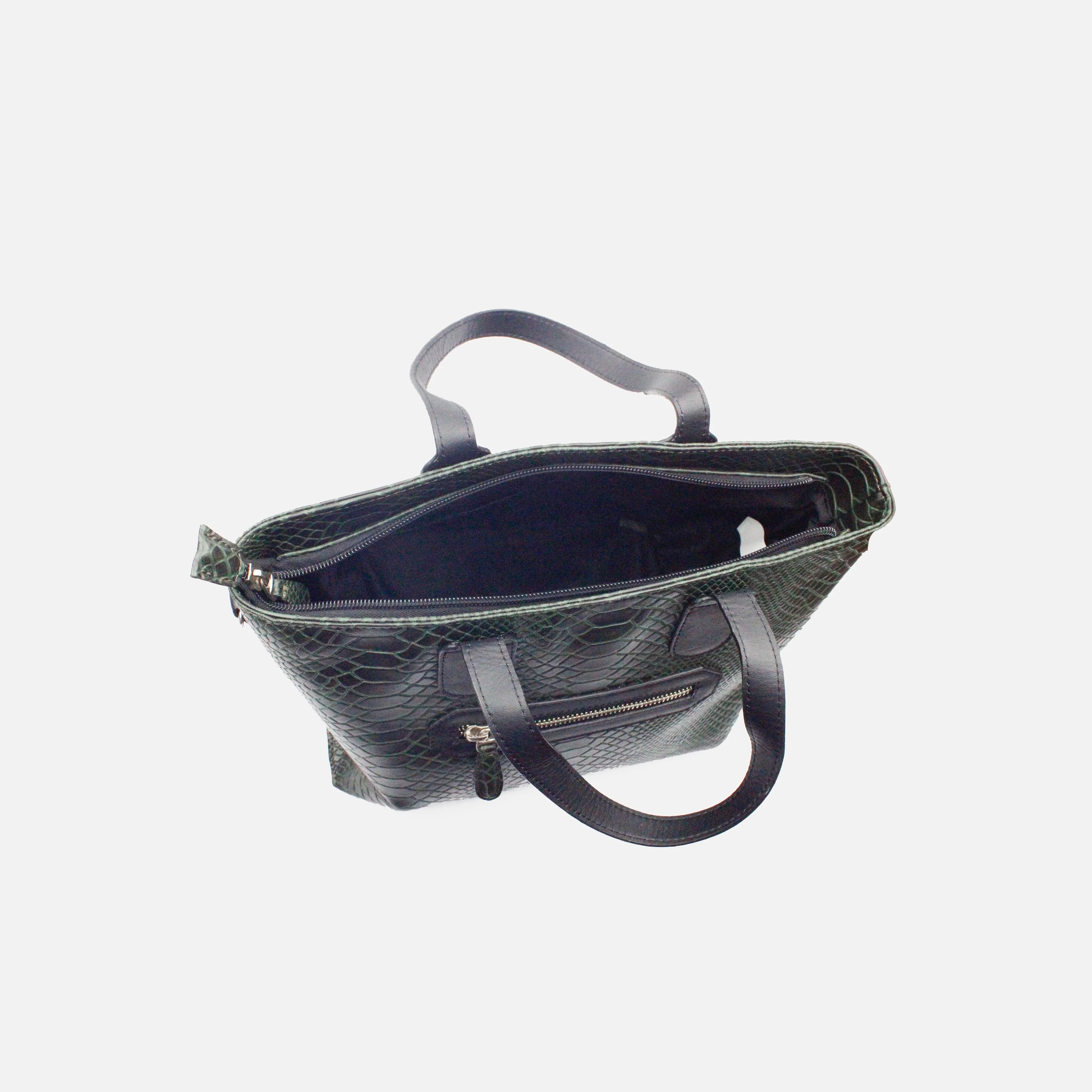 Cartera gema de cuero para mujer - Verde - Image 4