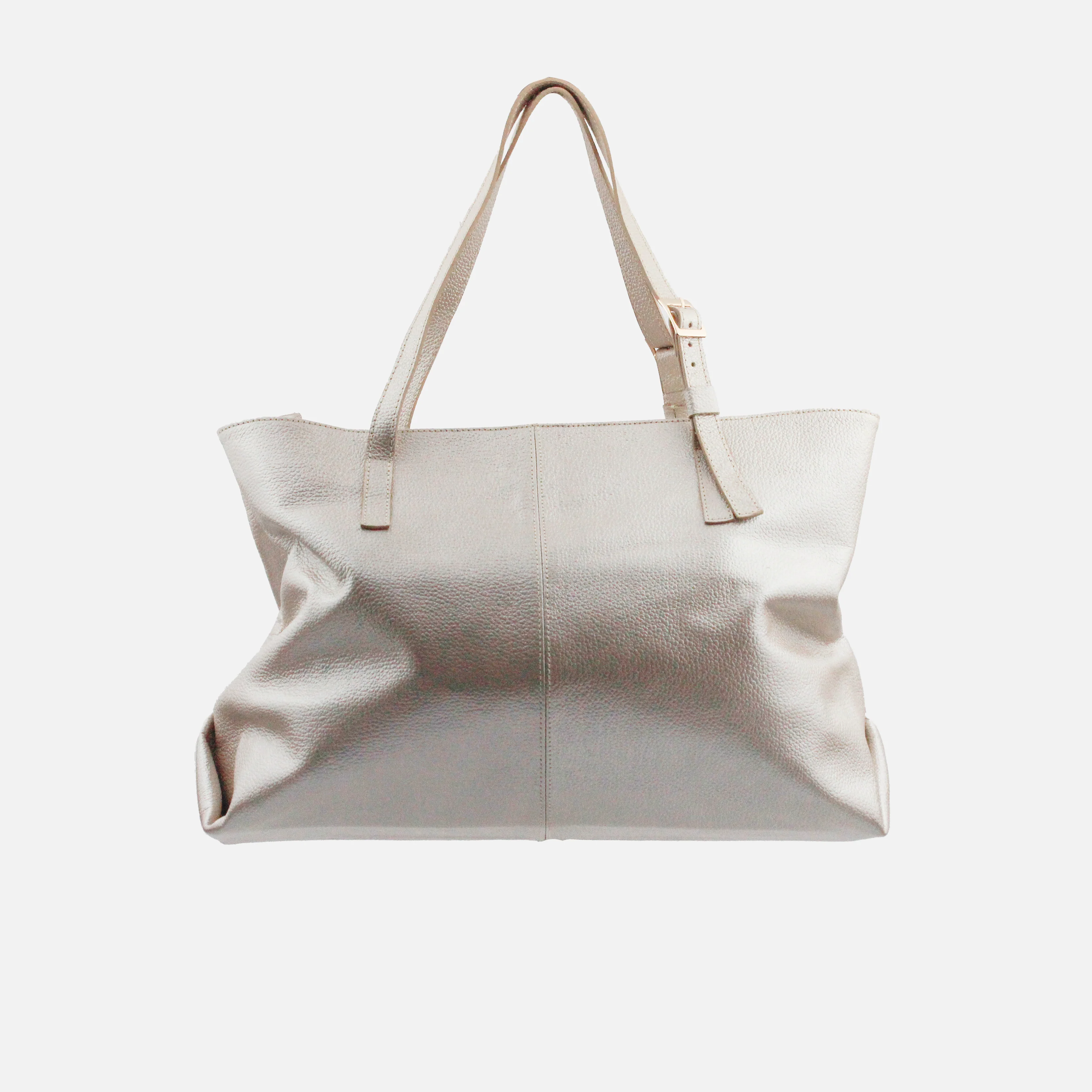 Cartera iliana de cuero para mujer - Champaña - Image 3