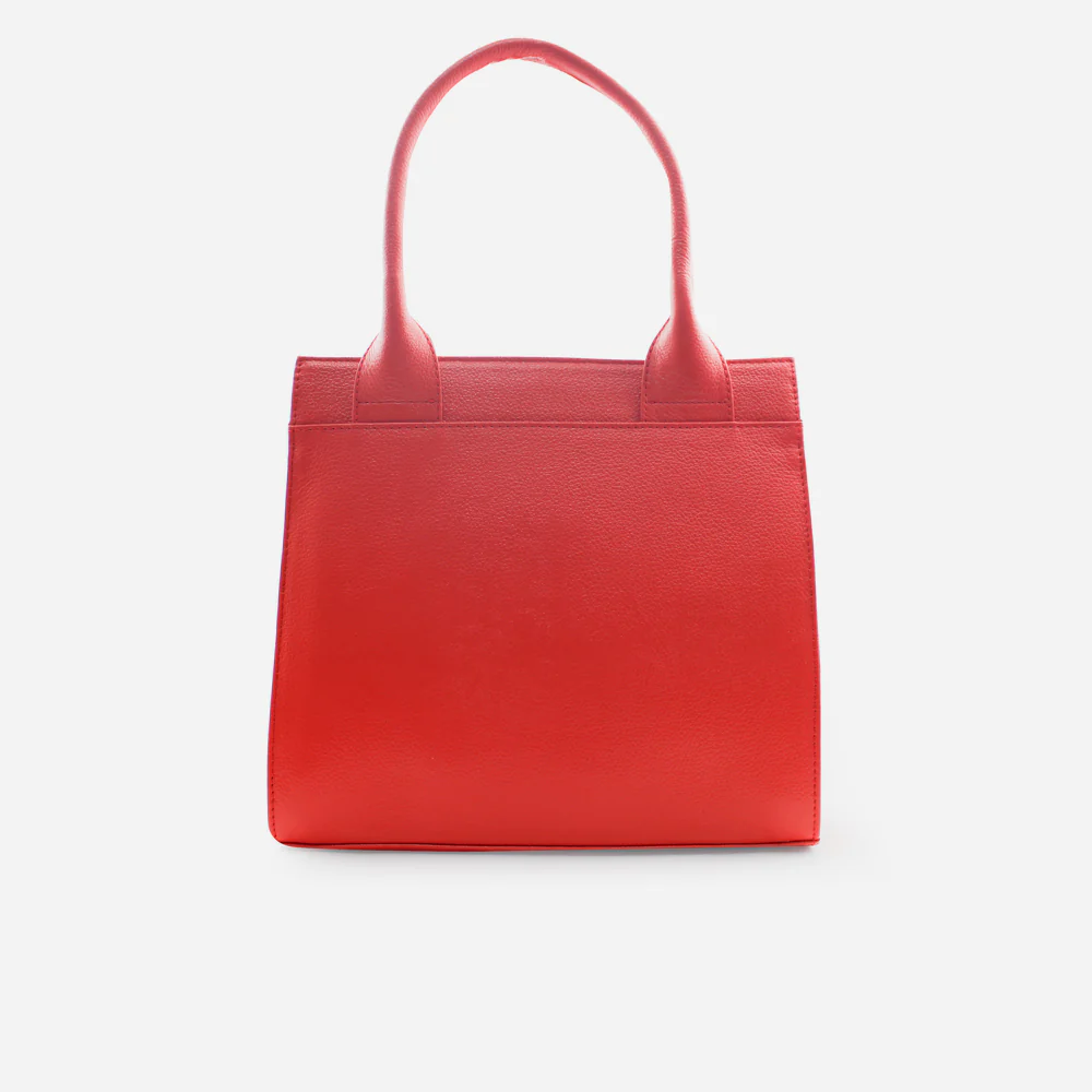 Cartera jada de cuero para mujer - Rojo - Image 3