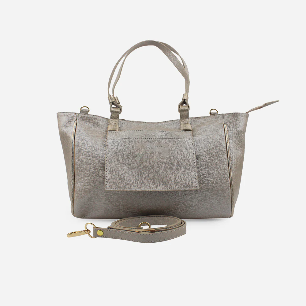 Cartera lilo de cuero para mujer - Champaña - Image 3