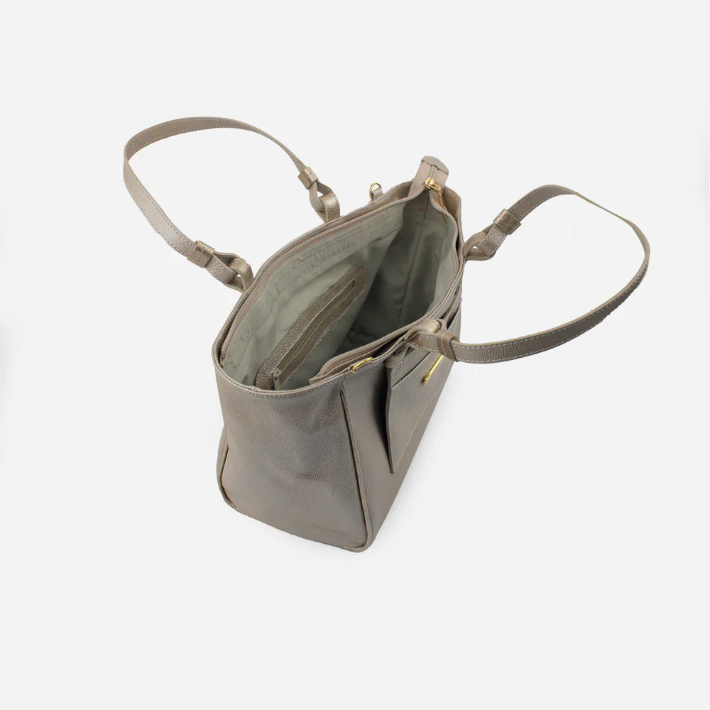 Cartera lilo de cuero para mujer - Champaña - Image 4
