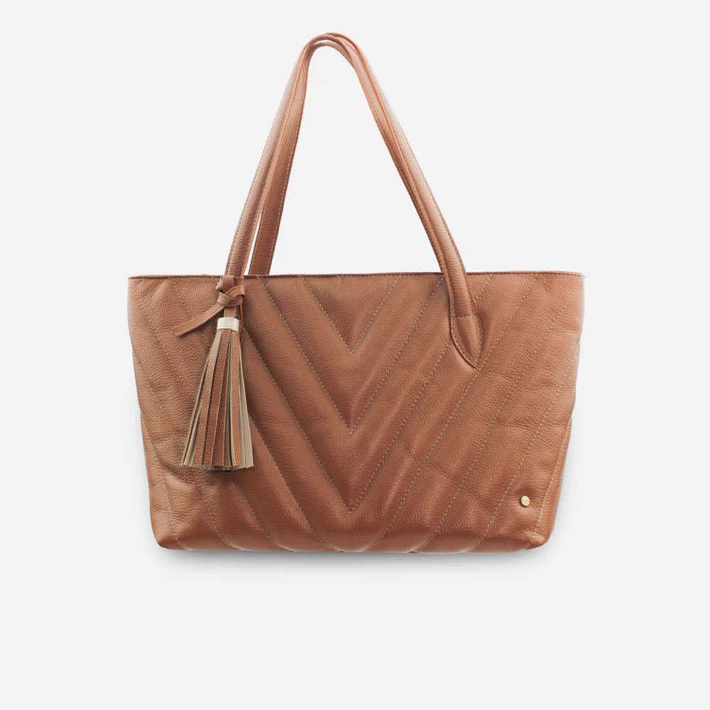 Cartera nadia de cuero para mujer - Miel