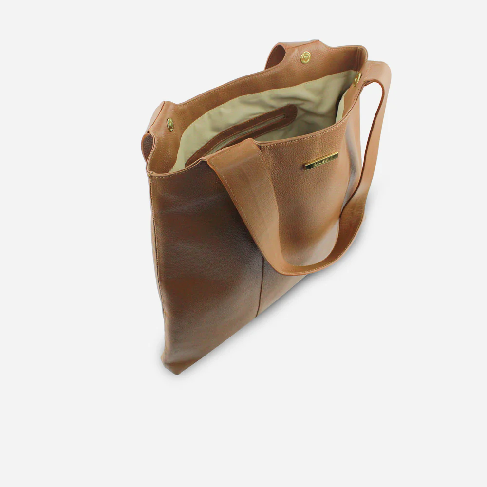 Cartera orlena de cuero para mujer - Almendra - Image 4