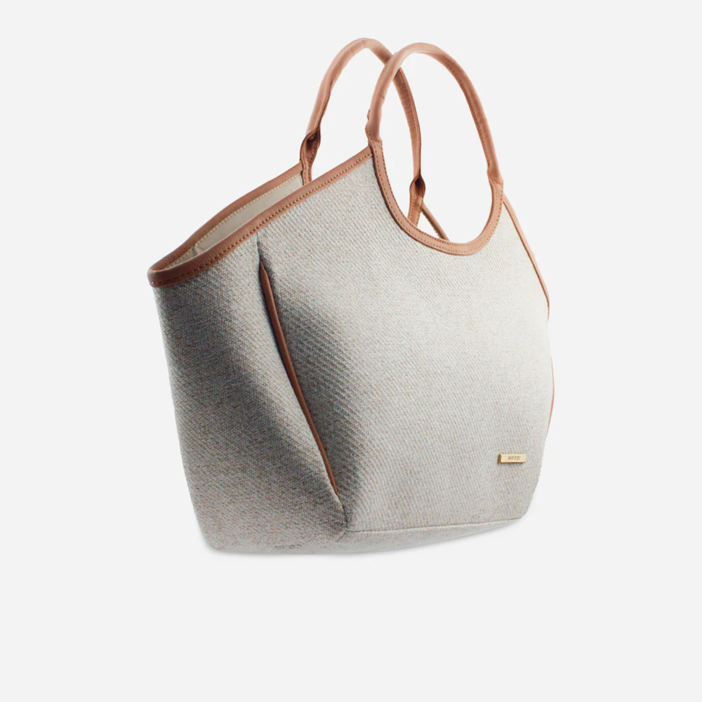 Cartera renata de cuero para mujer - Beige - Image 4