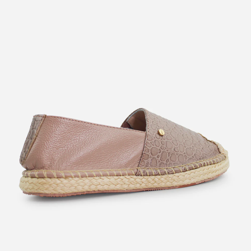 Espadrilla isla de cuero para mujer - Taupe - Image 3