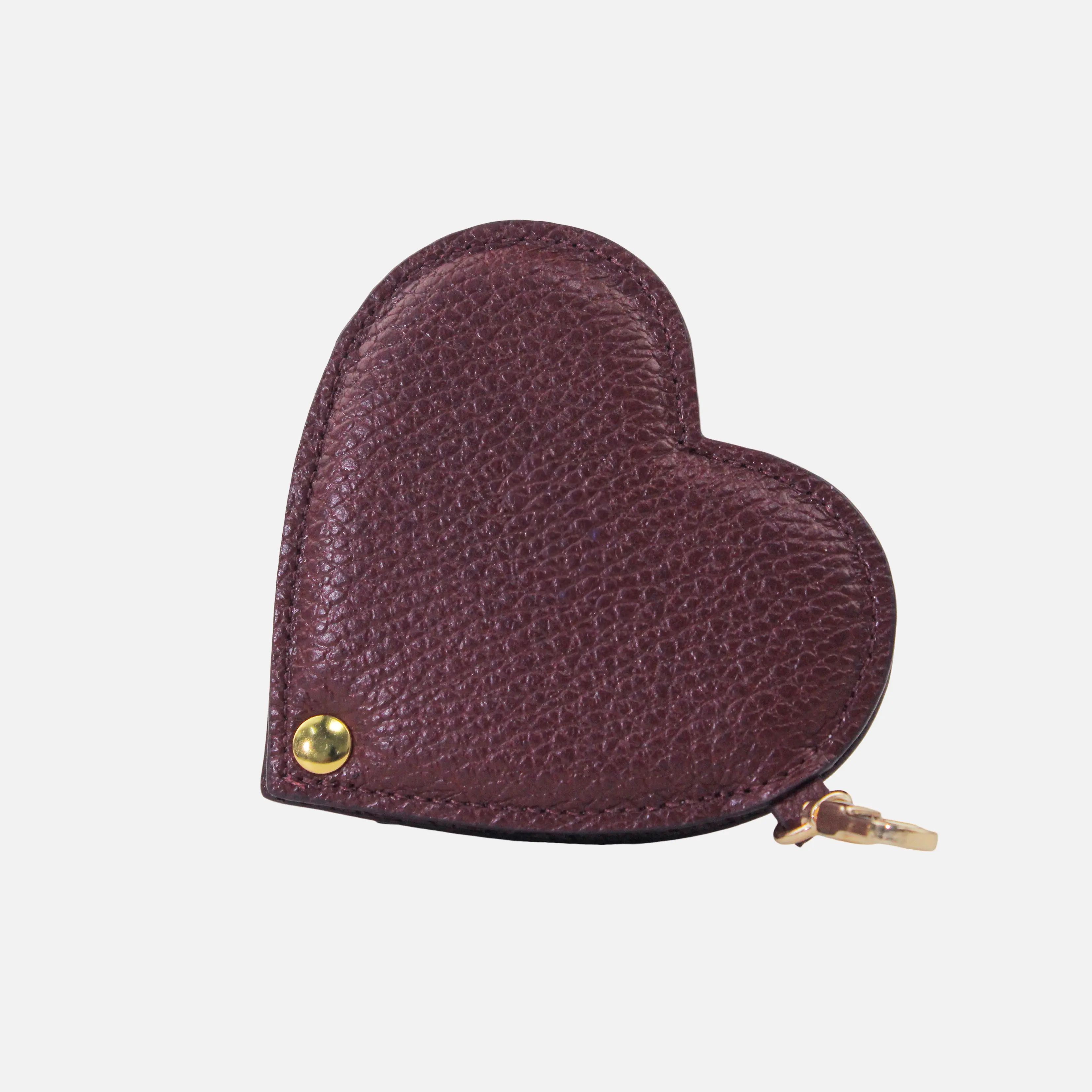 Llavero cora de cuero para mujer - Vino - Image 3