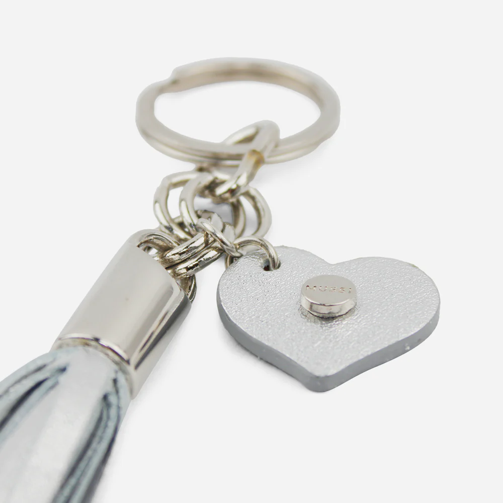 Llavero coralia de cuero para mujer - Plata - Image 2