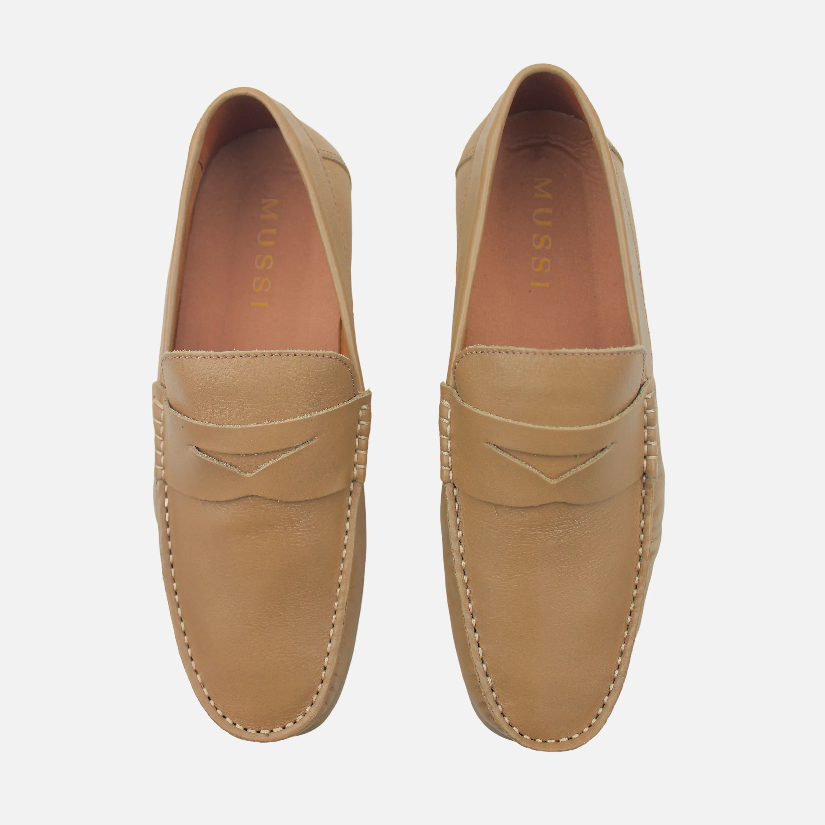 Mocasin plano samuel de cuero para hombre - Beige - Image 4