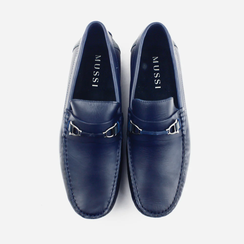 Mocasin plano sanji de sintético para hombre - Azul - Image 4