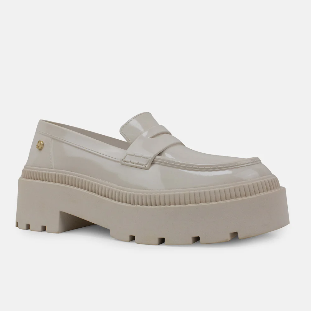 Mocasin tractorado cayena de sintético para mujer - Hueso - Image 2