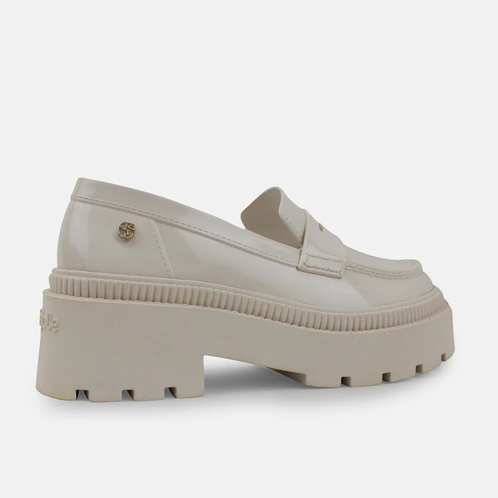Mocasin tractorado cayena de sintético para mujer - Hueso - Image 3