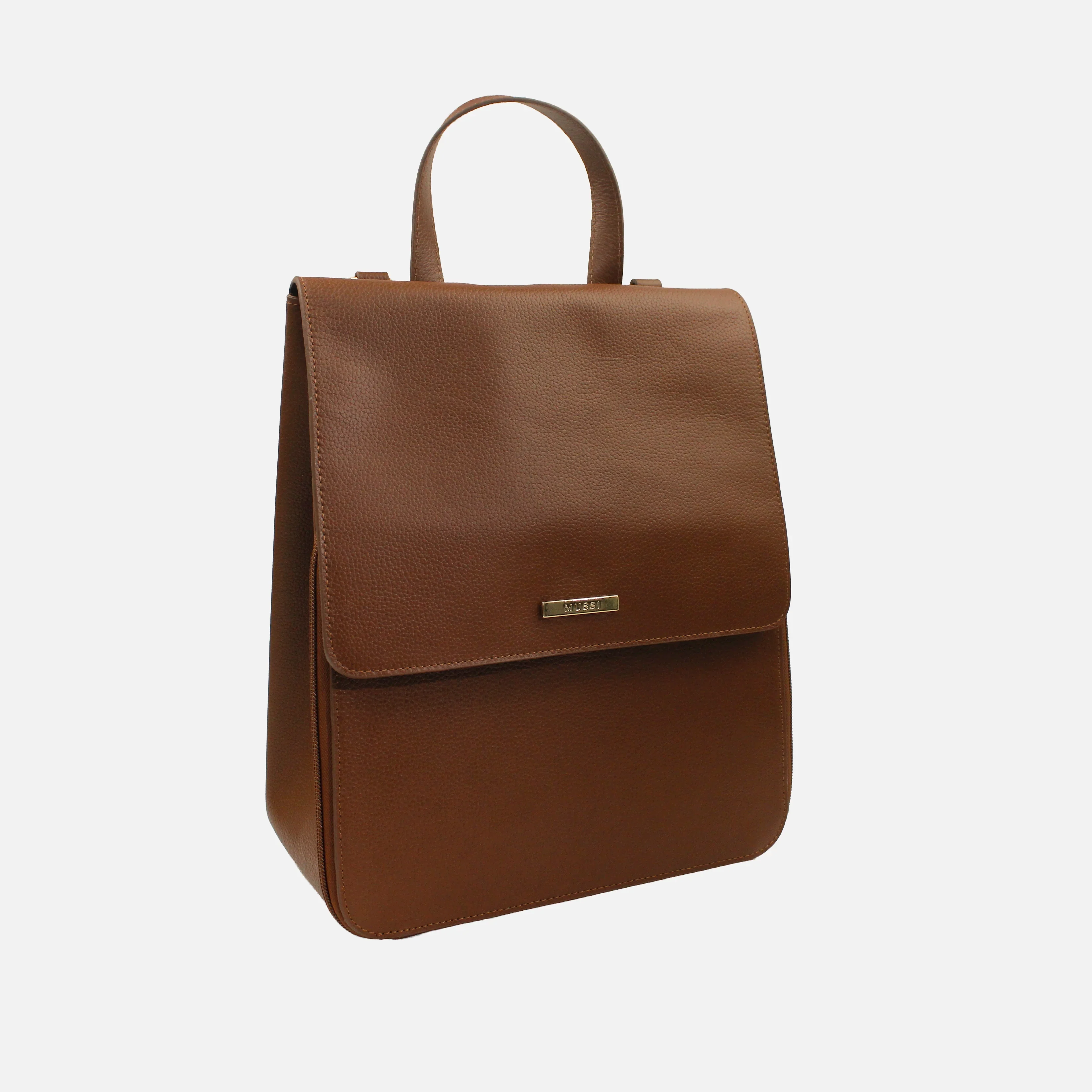 Morral estela de cuero para mujer - Miel - Image 5