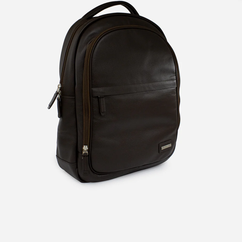 Morral gerbera de cuero para hombre - Café - Image 2