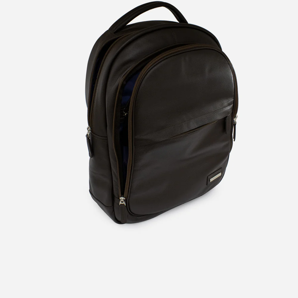 Morral gerbera de cuero para hombre - Café - Image 4