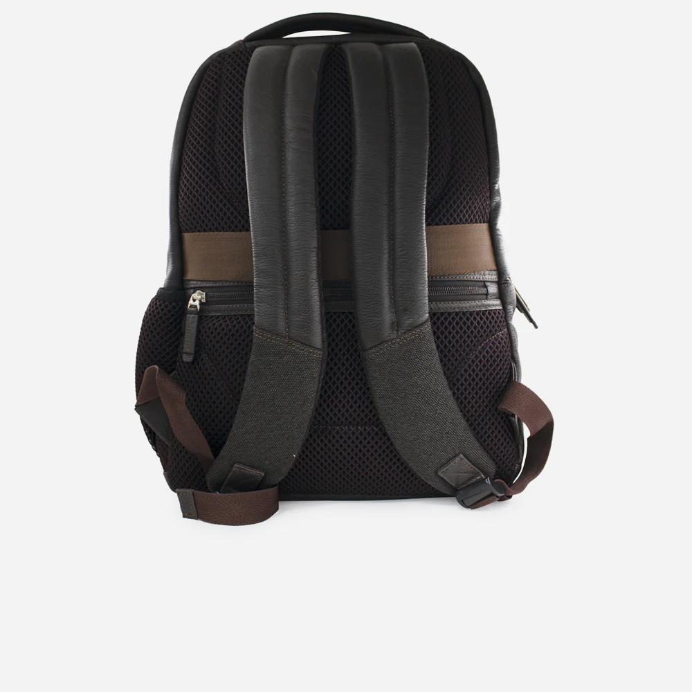 Morral mora de cuero para hombre - Café - Image 2