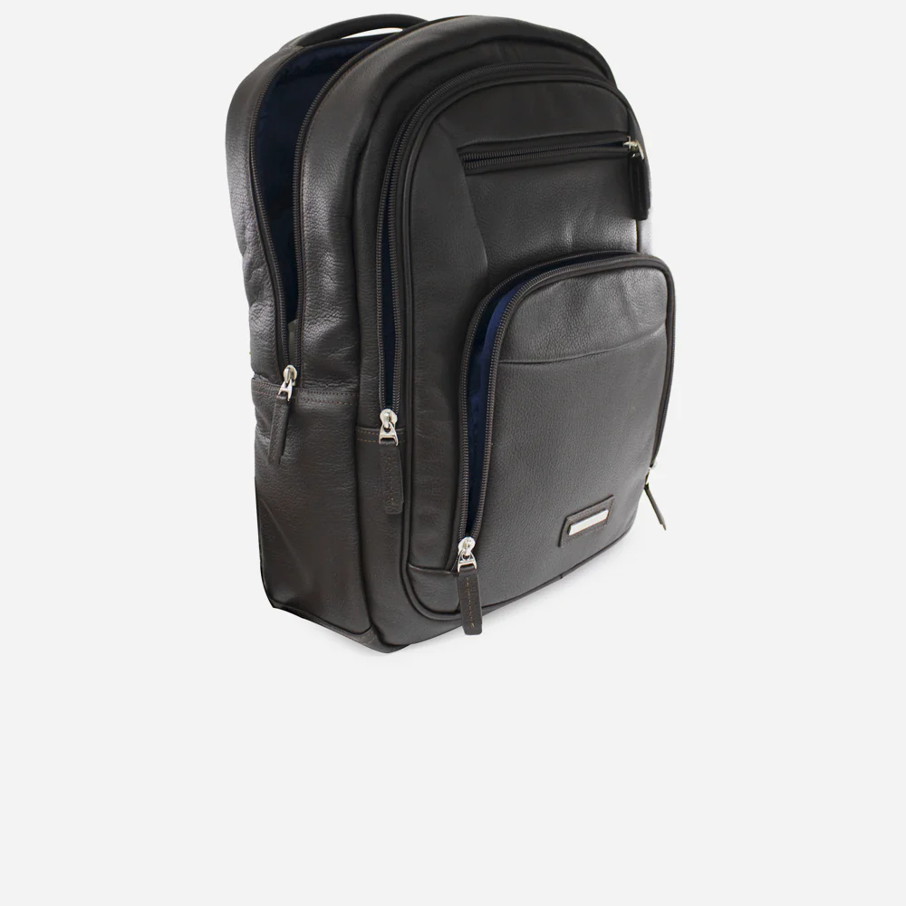 Morral mora de cuero para hombre - Café - Image 4