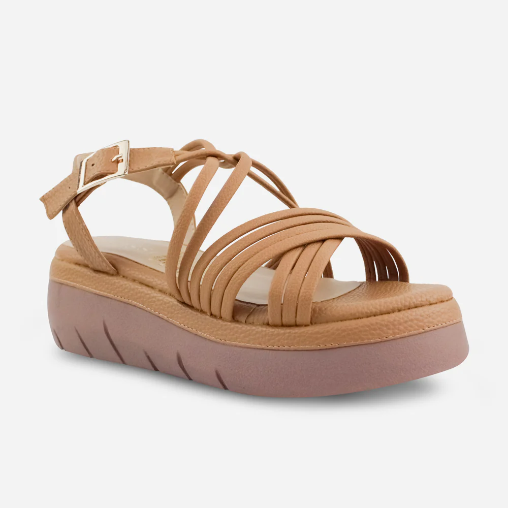 Sandalia chunky lov de sintético para mujer - Almendra - Image 2