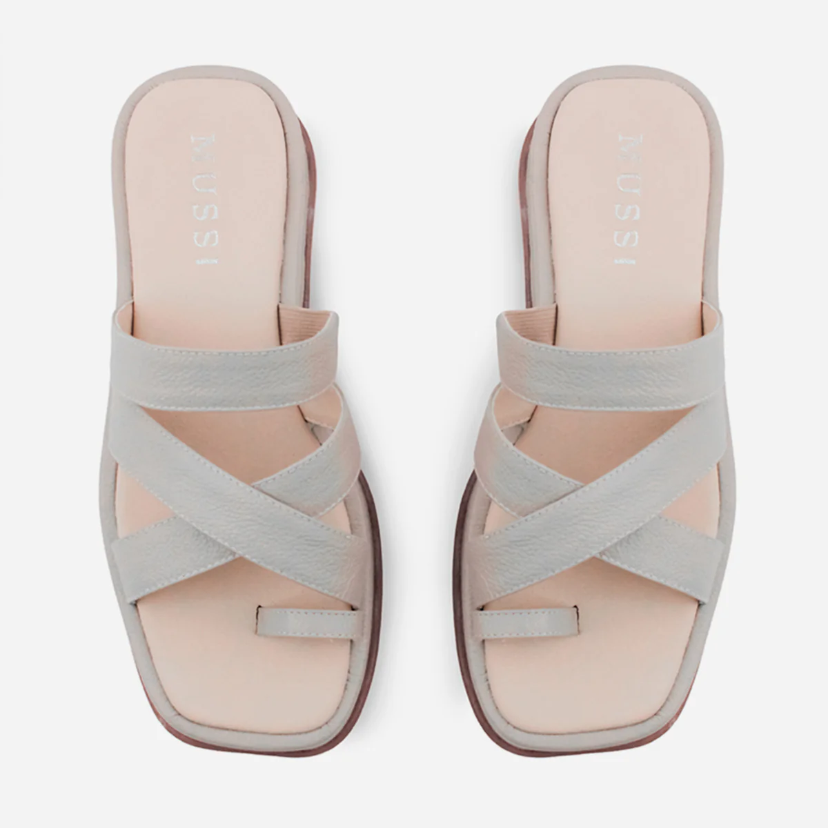 Sandalia flatform carmina de cuero para mujer - Taupe - Image 4