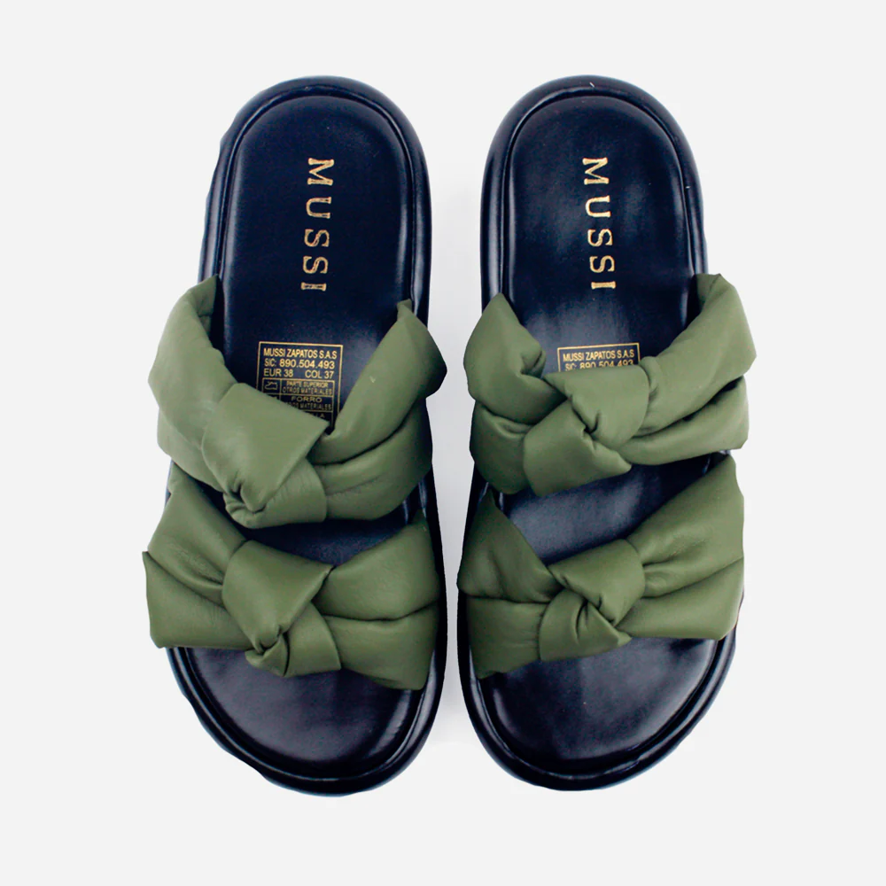 Sandalia flatform hielo de sintético para mujer - Verde - Image 4
