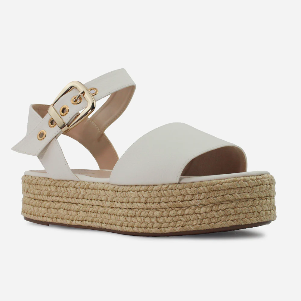 Sandalia flatform letizia de sintético para mujer - Hueso - Image 2