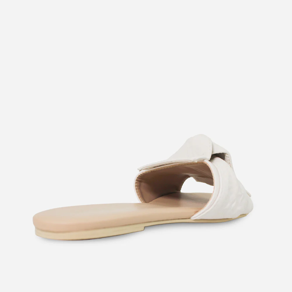 Sandalia plana aleyna de sintético para mujer - Blanco - Image 3