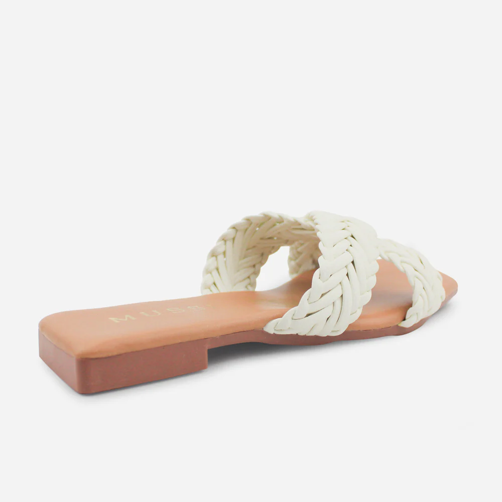 Sandalia plana dalia de sintético para mujer - Hueso - Image 3