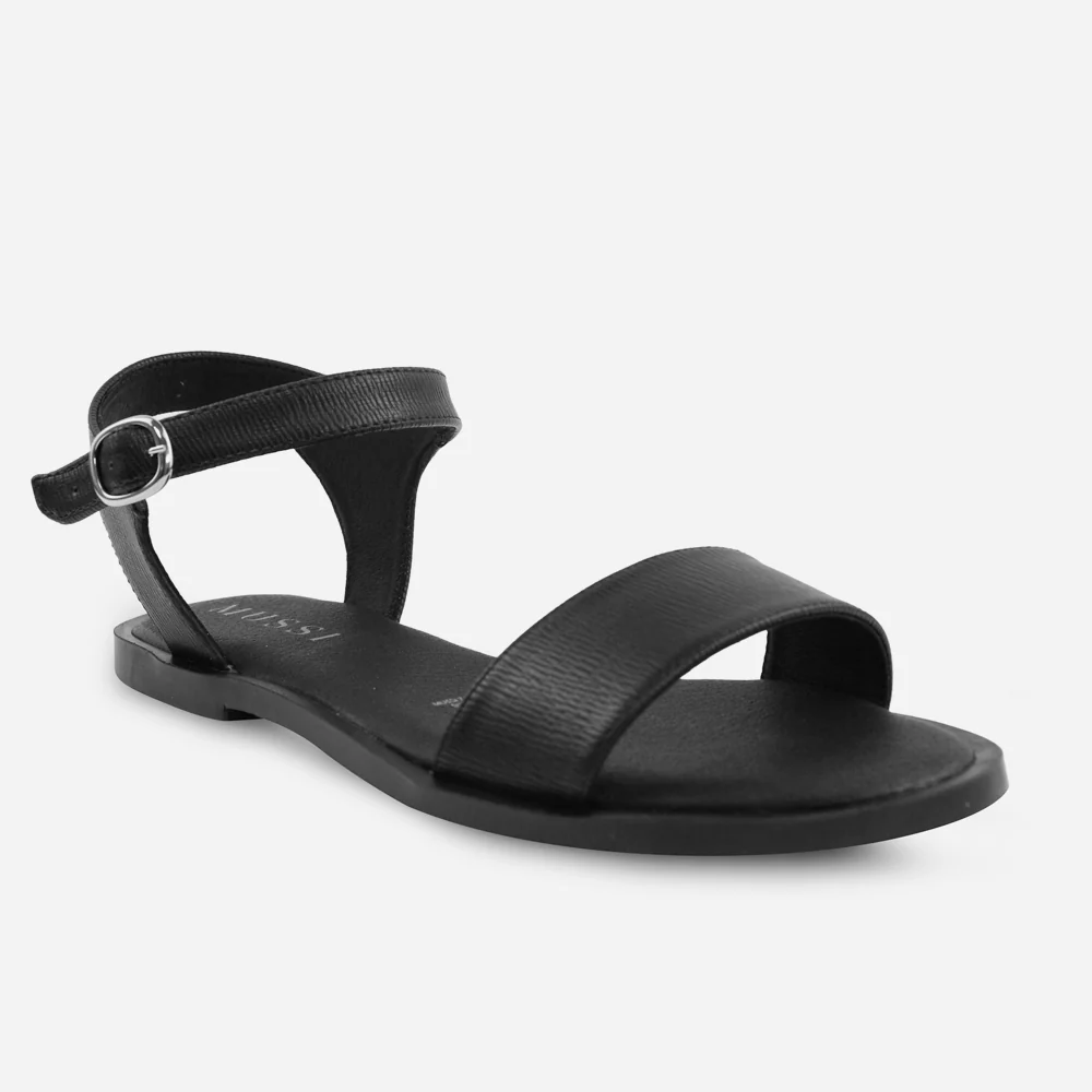 Sandalia plana laeticia de sintético para mujer - Negro - Image 2